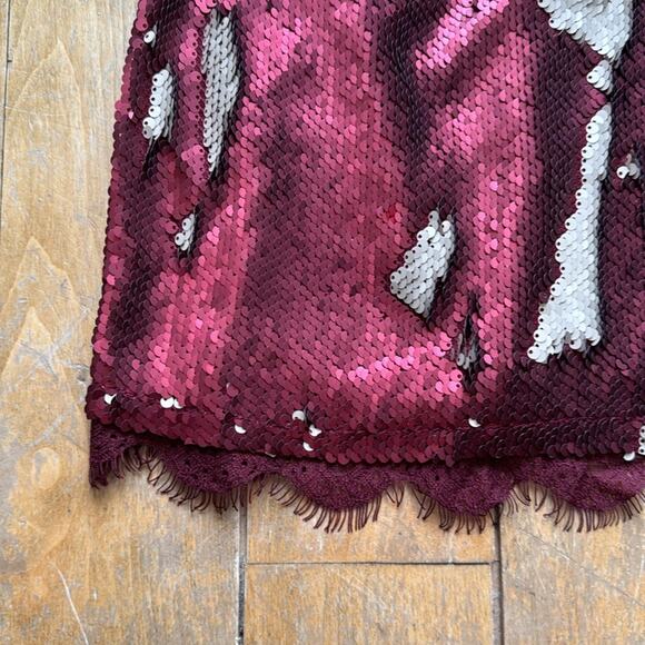 Free People Seeing Double Sequins Red/Rouge Dress Small NWT NEW YEARS DRESS - Picture 4 of 6